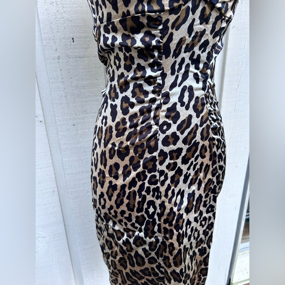 Vintage Y2K Cache cheetah leopard print bodycon tight mini dress size 2 - Picture 3 of 8
